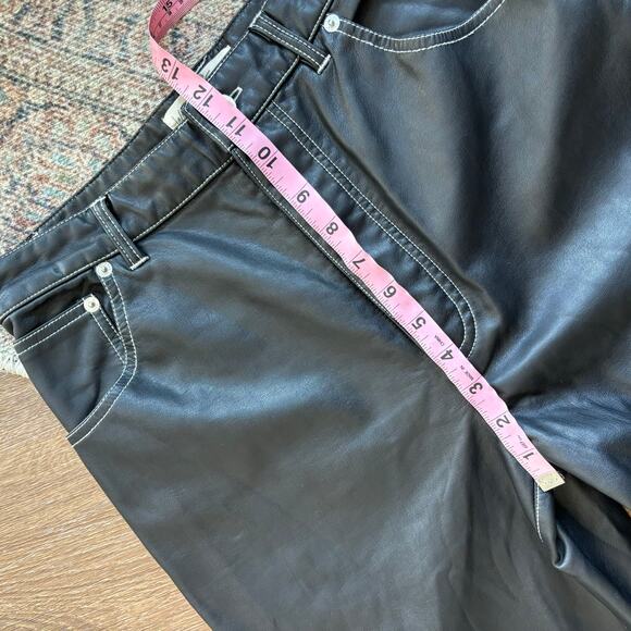 Free People It Factor Vegan Leather Straight Leg Pants - Picture 9 of 10